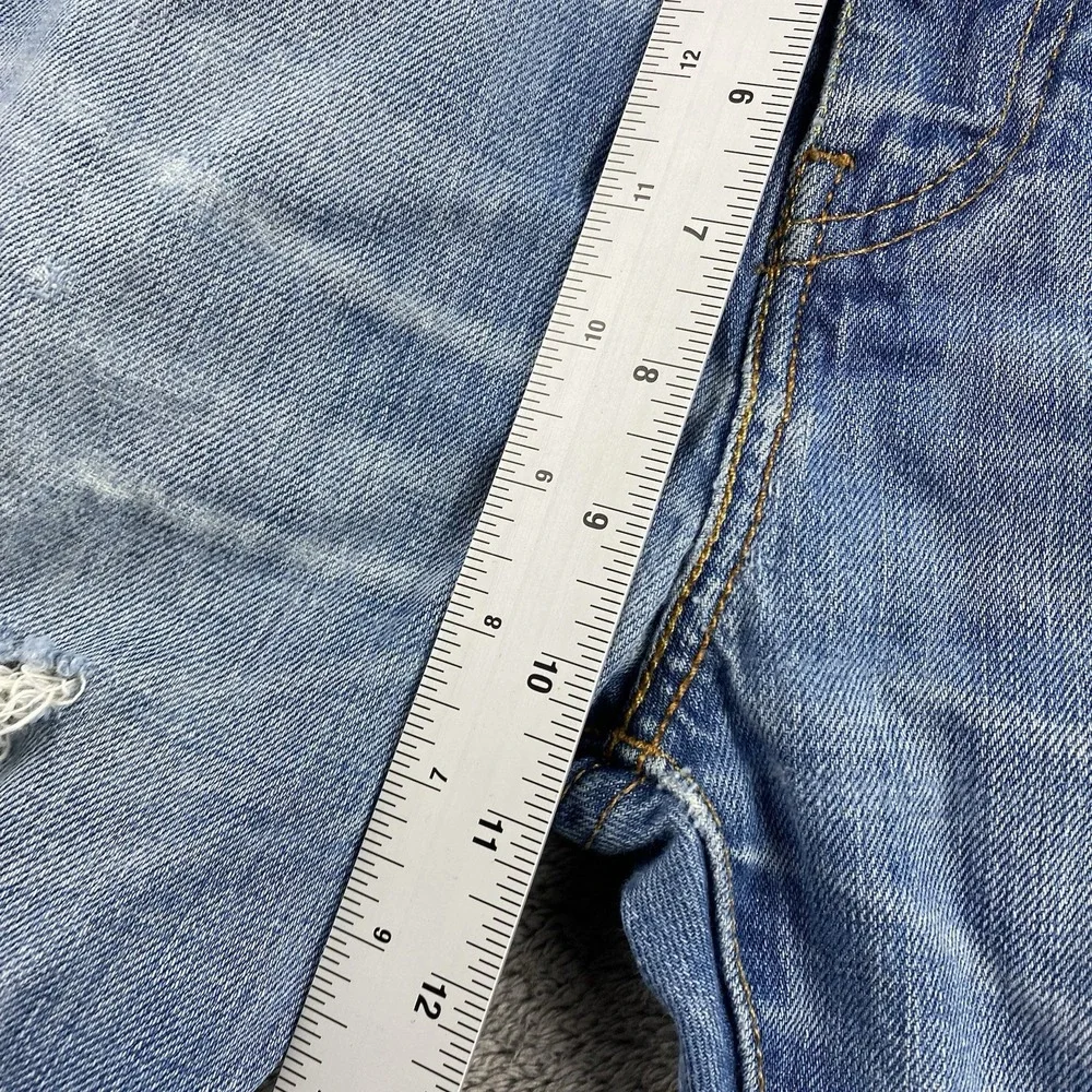 Levis 510‎ Skinny Jeans Mens 31x32 Blue Medium Wash Mid Rise Distressed